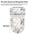 thumbnail image 6 of SEANATIVE White Marble Toilet Dust Cover Breathable Toilet Seat Cover Tank Lid Protector with Elastic Edge 2 Pieces Stain Splash Resistant Bath Room Bowl Lids Covers Accessories, 6 of 7