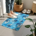 thumbnail image 4 of Blue Gold Marble Pattern Door Rugs,Washable Non Slip Door Mats Indoor,Decorative Door Mats,Entry Mat Indoor for Entrance,Bedroom,Kitchen,Bathroom,16"x24", 4 of 6
