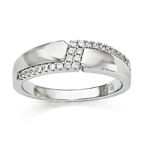 Bague Homme en Argent Sterling & CZ Brilliant Taille 9