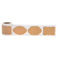 thumbnail image 1 of Pegatinas de papel Kraft, etiquetas en blanco para regalo de Navidad para tarro, vela, botella de vidrio, decoración artesanal para oficina, pegatinas de papelería de clasificación, 1 of 4