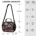 thumbnail image 4 of FORMRS Student Insulated Lunch Bag with Shoulder Strap Reusable Cooler Box for School, Vibrant Flowers Pattern, 4 of 9
