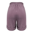thumbnail image 4 of adviicd Womens Plus Size Shorts Casual Elastic Waist Drawstring Comfy Lightweight Quick Dry Summer Shorts with Pockets Pink, L, 4 of 8