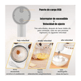 thumbnail image 4 of Batidora De Inmersión Picadora De Ajo Portátil Y Recargable Blanco, 4 of 5
