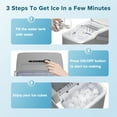 thumbnail image 6 of Moifoi 26 lbs/24H Countertop Ice Maker Machine, 9 Bullet-Shaped Ice in 6 Min, Auto-Cleaning, Grey, 6 of 8