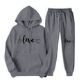 thumbnail image 2 of successthop Sweatsuits 2 Piece Sets Womens Plus Size Long Sleeve Hoodie and Joggers Letter Fall Drawstring Outfits, 2 of 7