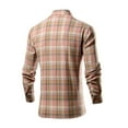 thumbnail image 3 of SwiftWear Long Sleeve Shirts for Men Plaid Button-Up Shirts Casual Fall Shirt Jacket Officewear Pink M, 3 of 4