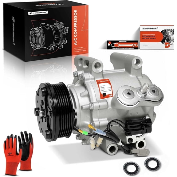 A-Premium Air Conditioner AC Compressor with Clutch Compatible with Chevrolet Trailblazer, Trailblazer EXT & GMC Envoy, Envoy XL XUV & Buick Rainier & Isuzu Ascender & Oldsmobile Bravada & Saab 9-7x
