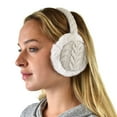 thumbnail image 2 of C.C Soft Winter Warm Adjustable Headband Ear Warmer Earmuffs, White, 2 of 3