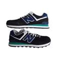thumbnail image 2 of Size 11.5 NEW BALANCE 574 Men's Sneaker Shoes Black Blue Green ML574MON, 2 of 6