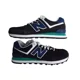 thumbnail image 2 of Size 11.5 NEW BALANCE 574 Men's Sneaker Shoes Black Blue Green ML574MON, 2 of 6
