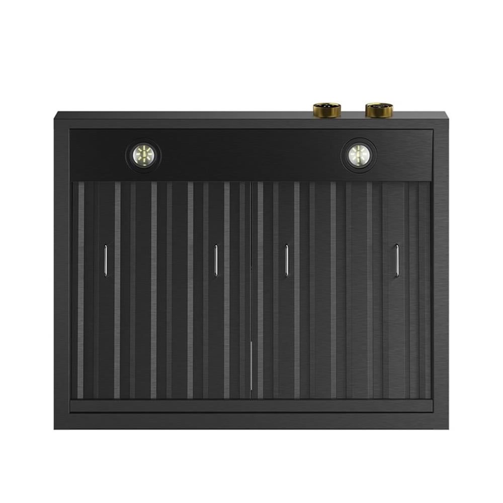 Pemberly Row Dual Fuel Range Natural Gas in Titanium & Wall Mount Range Hood