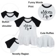 thumbnail image 4 of Pack of 2, Mom Life & I'm Mom's Favorite Funny Dresses For Baby, Newborn Babies Skirts, Infant Princess Dress, Toddler Frocks (Black Raglan Dresses, 0-6 Months), 4 of 5