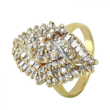 Foreli 1.03CTW Diamond 14K Two tone Gold Ring