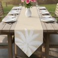 thumbnail image 6 of Tropical Plants Table Runner Linen Burlap Table Runner 120 Inches Long Summer Coastal Palm Tree Leaves Retro Beige Dresser Scarves for Kitchen Island Coffee Dining Room Party Holiday Decor 13"x120", 6 of 8