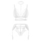 thumbnail image 3 of Gibobby Lenceria mujer sexy Conjunto de lencería de talla grande para mujer con tirantes y encaje(Blanco, M), 3 of 5