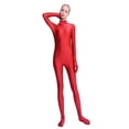 thumbnail image 4 of SPEERISE Body de licra con pies para mujer, mono Zentai sexy de cuello alto, mono de cuerpo entero para baile, mono de Halloween, 4 of 5