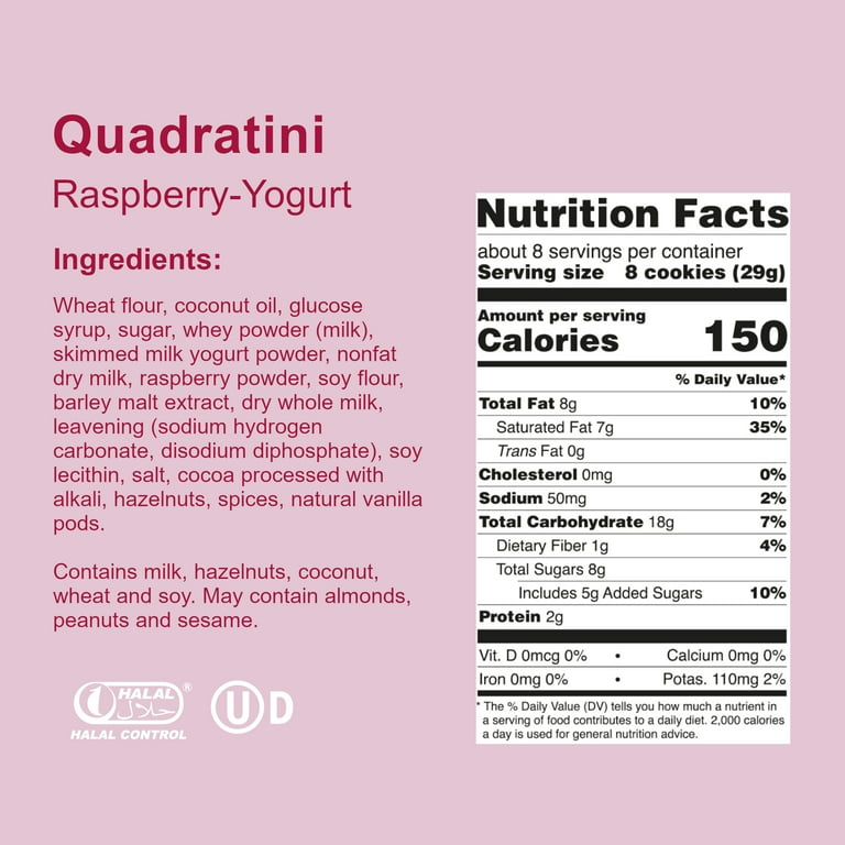 Loacker, Quadratini Raspberry-Yogurt, 7.76 oz, Pack of 6 - Walmart.com
