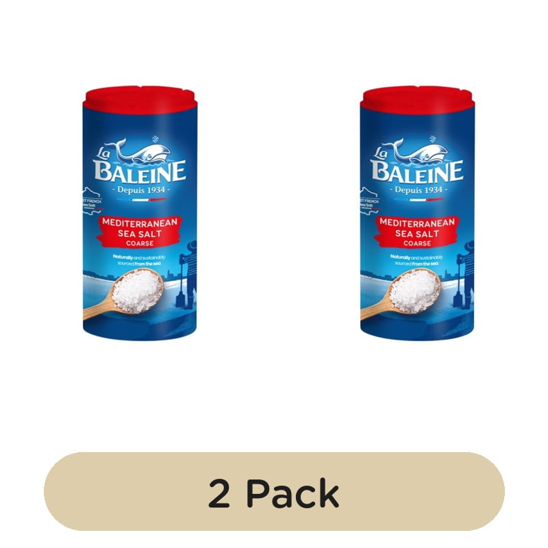 La Baleine Coarse Sea salt Drum 500g, British Import (Pack of 2)