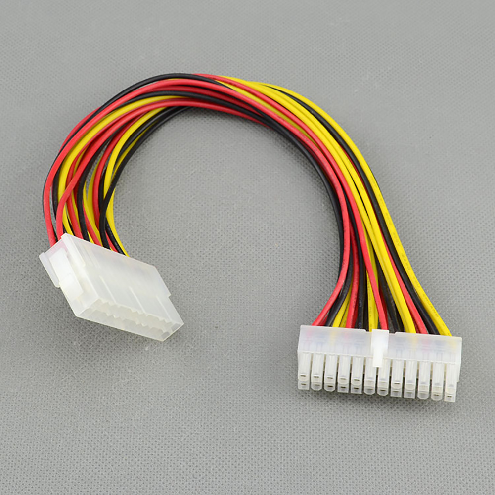Opolski 24Pin Male to 24Pin Female PC PSU Power Adapter ATX Extension ...