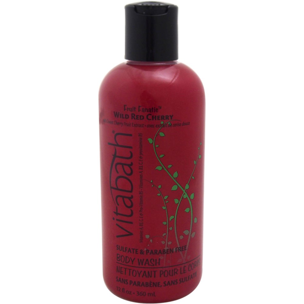 Vitabath for Unisex Wild Red Cherry Body Wash, 12 oz