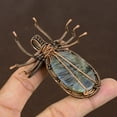 thumbnail image 4 of Natural Labradorite Gemstone Handmade Copper Wire Wrap Spider Pendant 2.56", 4 of 4
