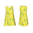 thumbnail image 7 of Daiia Bright Lemons Print Women's Dresses 2025 Trendy Short sleeve Dresses Casual Baggy Flowy Maxi Sun Dresses, 7 of 7