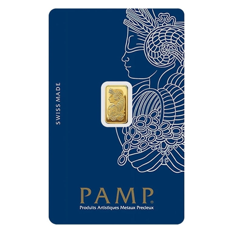 PAMP Suisse 1g Gold Bar Lady Fortuna - .9999 Fine Golden Bullion