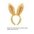 thumbnail image 3 of Cinta para el pelo con orejas de conejo, broche para el pelo de felpa, cómodo para regalos de niños (amarillo), 3 of 7