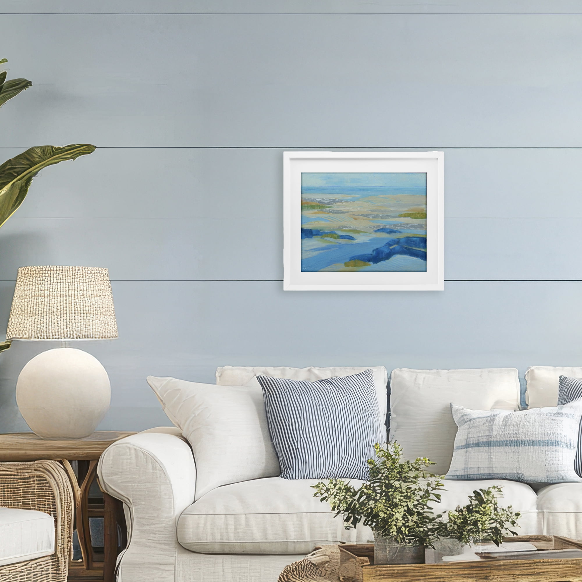 Stupell Industries Coastal Walk Among Dunes White Framed Print Under Glass, design by Lynn Ericson Fine Art