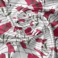 thumbnail image 7 of Ambesonne Floral Valance & Curtain, Poppy Flowers Butterflies, 55"x30", Dark Coral and Olive Green, 7 of 7