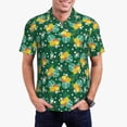 thumbnail image 3 of Balery Tropical Fruit Printed Men’s Short Sleeve Polo Shirt, Midweight Men's Shirt,Golf Polo shirts -X-Large, 3 of 9