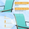 thumbnail image 2 of 2 Pieces Barstools for Patio, Deck, Backyard , Barstool with High Back & Armrest, All-Weather Bar Height Patio Chairs, 2 of 6