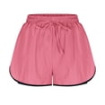thumbnail image 6 of Conairie Women Sweat Shorts Loose Quick Dry Elastic High Waisted Running Shorts with Built-In Liner Breathable Summer Lounge Shorts with Pockets Red M, 6 of 6