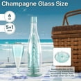 thumbnail image 3 of Flûtes à Champagne en Plastique, 5 Pcs Verres à Champagne Réutilisables Détechables pour Extérieur, Ensemble de Verres à Vin Portables pour Pique-Nique, 3 of 5