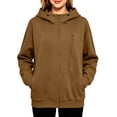 thumbnail image 6 of Levmjia Women's Hoodie Sweatshirt Asymmetric Zip Pocket Long Sleeve Casual Loose Fit Pullover with Drawstring for Fall Winter, 6 of 7