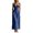 Blue, variant on ZHOGXU Fashion Womens Bodycon Midi Dresses Solid Color Spaghetti Strap Fitted With Pocket Beach Vacation Outfit