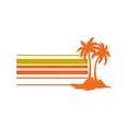 thumbnail image 2 of 1 T-shirt avec Imprimé Coucher de Soleil Tropical et Palmier Ensemble Loisirs Mode Printemps-Été pour Hommes, 2 of 7