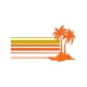 thumbnail image 2 of 1 camiseta con estampado Coucher de Soleil Tropical et Palmier Ensemble Loisirs Mode Printemps-Été pour Hommes, 2 of 7