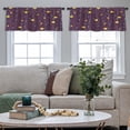 thumbnail image 4 of LALILO Kitchen Curtain Valance Child Moon And Stars Baby Rod Pocket Window Curtain 52"x 18" Set of 2, 4 of 5