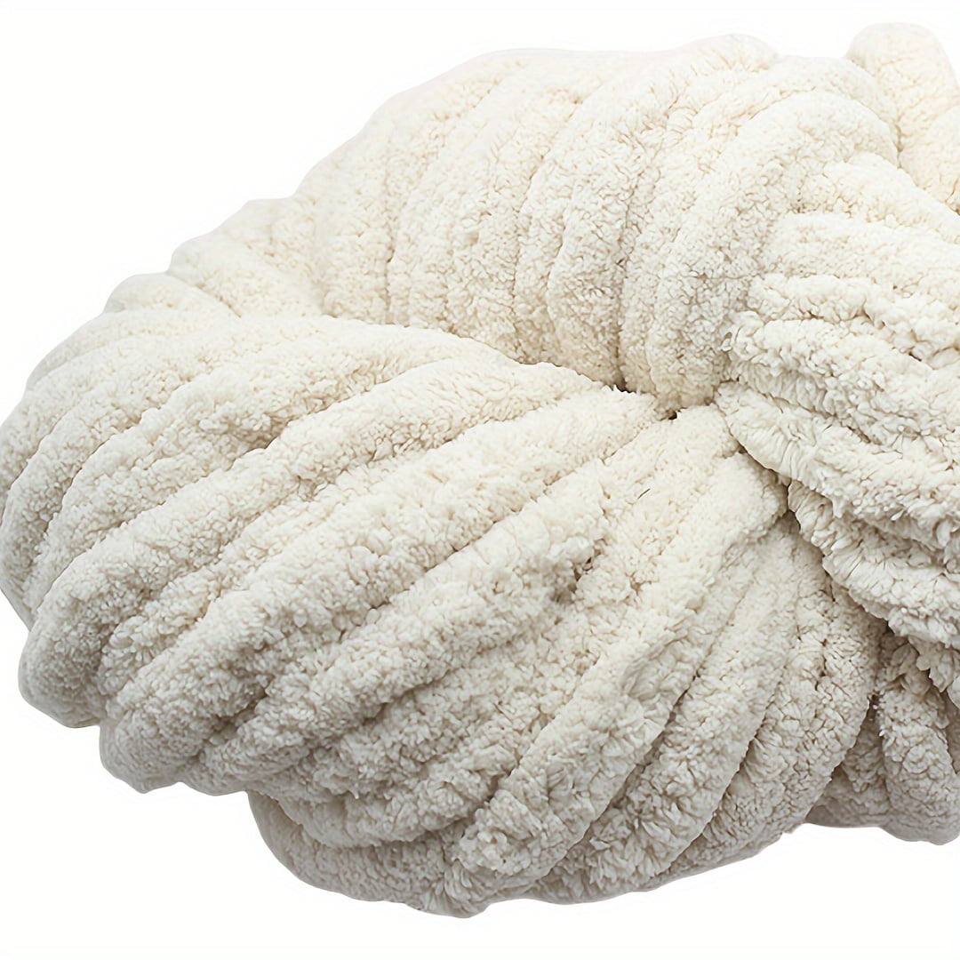 1pc Polyester 100.00% Yarn, Extra Chunky Knit Chenille Yarn For Hand Knitting Soft Snuggle Blanket Sofa Cushion -30yd 8oz