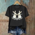 thumbnail image 7 of Feancey Women's Cute T-Shirts 2025 Easter Egg Holiday Shirt Funny Casual Short Sleeve Round Neck Tops Summer Loose Bunny Tees Holiday Sales Today Army Green 3XL, 7 of 7