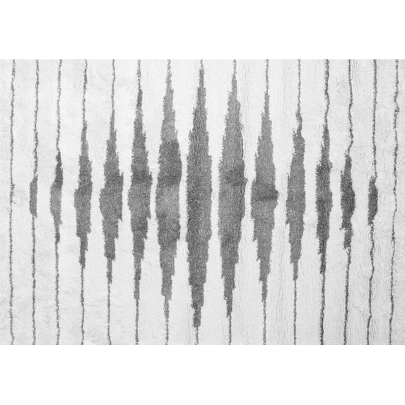 Ahgly Company Indoor Rectangle Solid Gray Modern Area Rugs, 5' x 8'