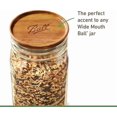 thumbnail image 3 of Wooden mason jar lids 5 pack – compatible with Ball wide mouth jars, airtight ba, 3 of 5