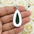 thumbnail image 5 of SATYAVIE JEWELLERY 925 Sterling Silver Natural Green Onyx Gemstone Pendant for Women – Silver Oxidized Pendant– Handmade Vintage Green Gemstone Jewelry, 5 of 6
