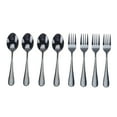 thumbnail image 4 of OFFIGAM 8Pcs Stainless Steel Teaspoons Set Black Spoons and Forks Fine Polishing Home Use, 4 of 8