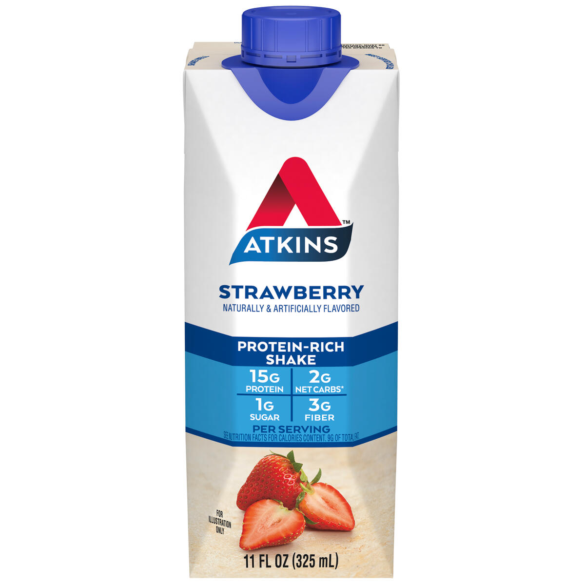 Atkins Protein Shake, Strawberry, Keto Friendly, 15g of Protein, 12 Ct (Ready to Drink) - image 3 of 9