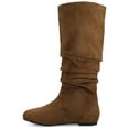 thumbnail image 2 of Journee Womens Jayne Wide Calf Round Toe Riding Boots, 2 of 9
