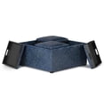 thumbnail image 3 of Simpli Home Avalon 35" Faux Leather Square Storage Ottoman in Denim Blue, 3 of 8