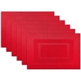thumbnail image 1 of Design Imports Placemat PVC DOUBLEFRAME Tango Red Set of 6, 1 of 4