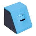 thumbnail image 2 of Coin Eating Saving Face Bank, Electronic Money Saving Bank Automatic Funny Unique Perfect Gift  For Desk Blue, 2 of 8